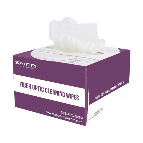 Fiber optic cleaning wipes-
