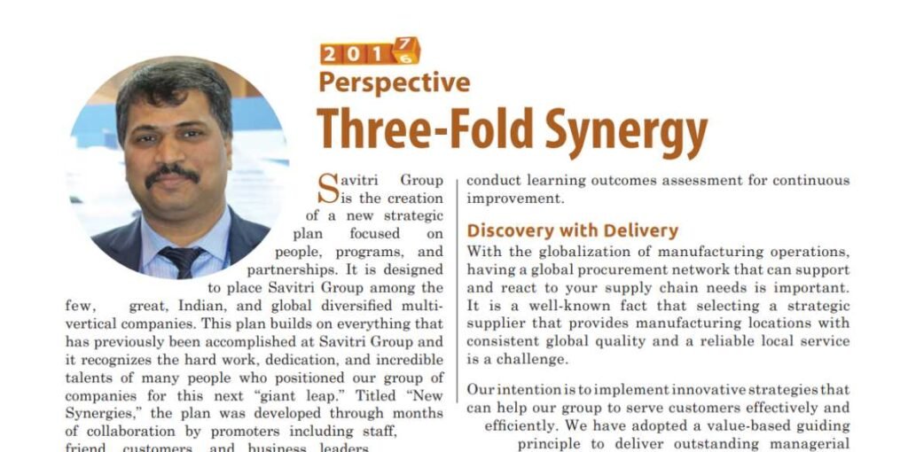 Three-Fold Synergy: Ravi Shankar Rai, CEO & MD, Savitri Group